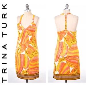 TRINA TURK 🏝Tropical Paradise🏝 Halter Dress